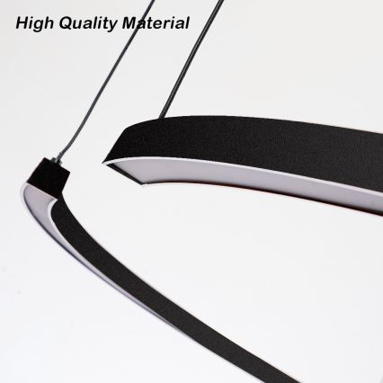 Immax NEO 07329L - LED затемнювана підвісна люстра на тросі FINO LED/72W/230V 120 cm Tuya чорна + пульт дистанційного керування