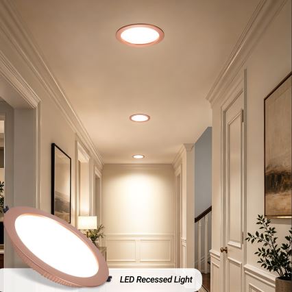 Immax NEO 07331L - диммируемый встраиваемый потолочный светильник DOWN LED/36W/230V Wi‑Fi Tuya диаметр 23 см розовое золото