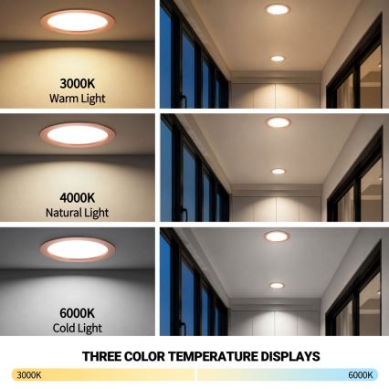 Immax NEO 07331L - затемнюваний вбудований точковий світильник LED DOWN/36W/230V Wi‑Fi Tuya, діаметр 23 см, рожеве золото