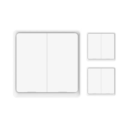 Immax NEO 07507C - НАБОР 3x Выключатель 2-кнопочный SMART 3xCR2430 Zigbee 3.0 Tuya