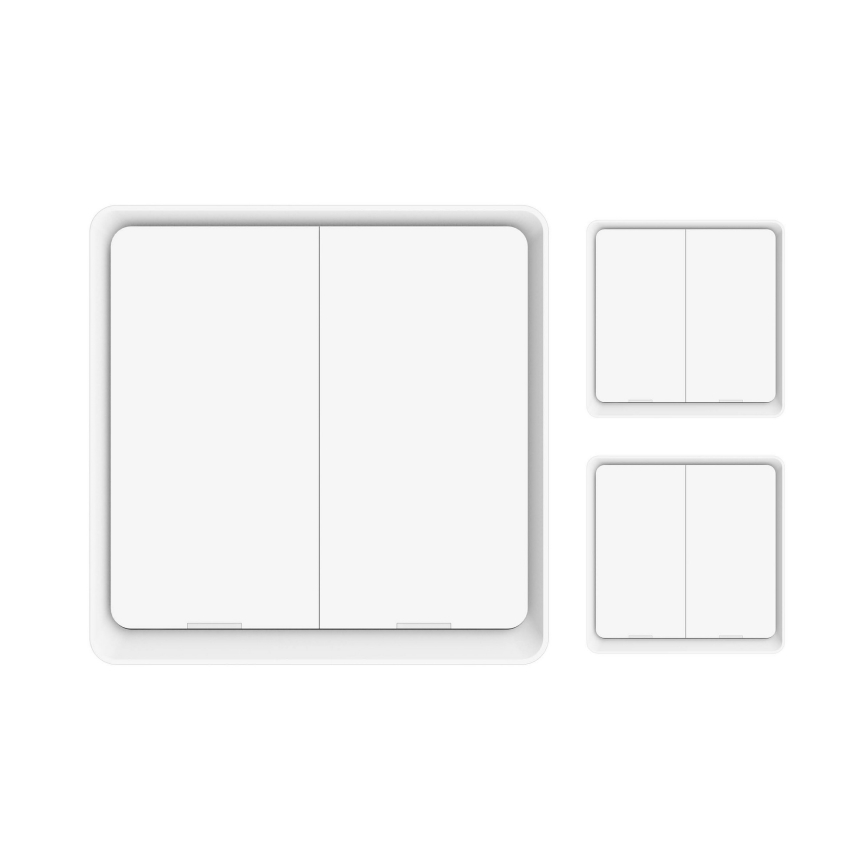 Immax NEO 07507C - КОМПЛЕКТ 3x Вимикач 2-кнопковий SMART 3xCR2430 Zigbee 3.0 Tuya