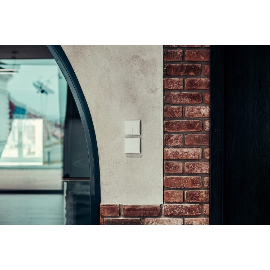 Immax NEO 07507L - Вимикач 2-кнопковий SMART 1xCR2430 Zigbee 3.0 Tuya