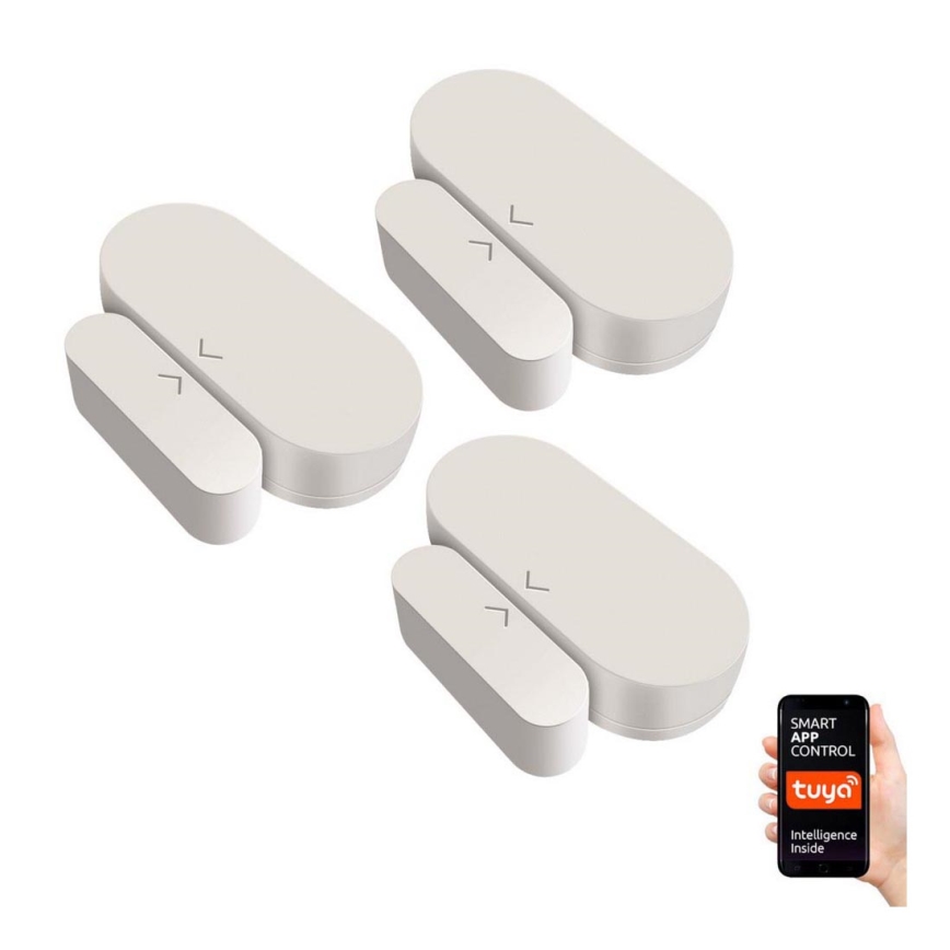 Immax NEO 07518C - НАБОР 3x Магнитный датчик для дверей и окон 1xCR2032 Tuya