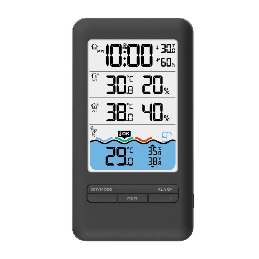 Immax NEO 07529L - Розумний датчик температури для басейну + 2x внутрішній датчик температури та вологості Wi-Fi Tuya