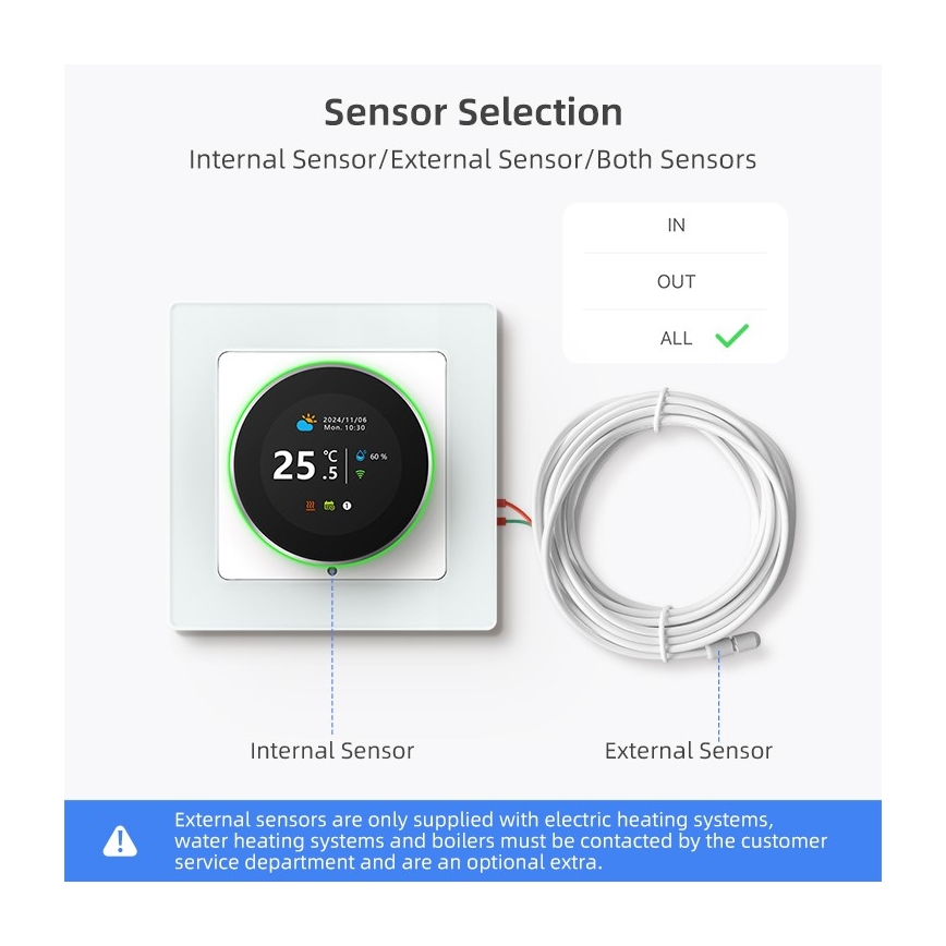Immax NEO 07535L - Розумний термостат для електричної теплої підлоги SMART 230V/16A Wi-Fi Tuya