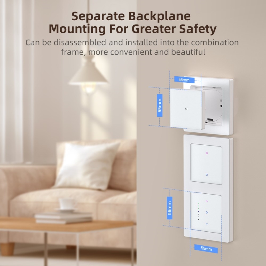 Immax NEO 07538L - Однокнопочный умный выключатель 230V Wi-Fi Tuya