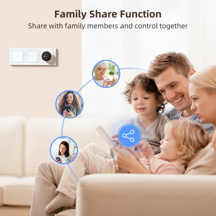 Immax NEO 07538L - Однокнопочный умный выключатель 230V Wi-Fi Tuya