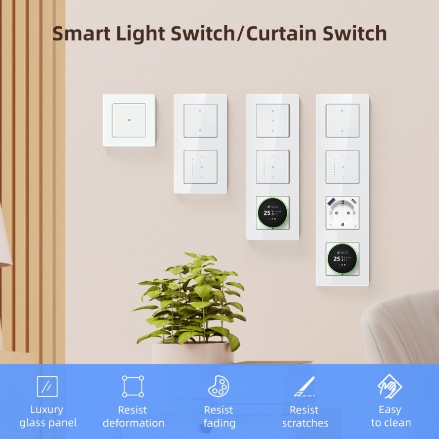 Immax NEO 07539L - двухкнопочный умный выключатель 230 В, Wi‑Fi Tuya