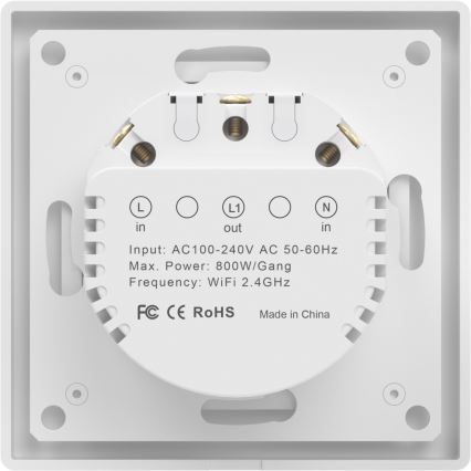 Immax NEO 07549L - Умный однокнопочный выключатель 230 В