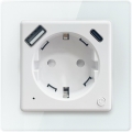 Immax NEO 07552L - Умная розетка тип F 16A/230V + 1x USB-A + 1x USB-C PD 20 Вт Tuya