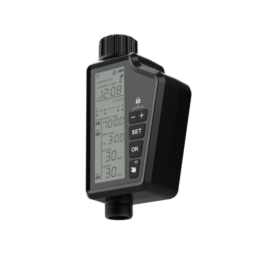 Immax NEO 07556L - розумний клапан для поливу, живлення 4xAA, IP65, Wi-Fi (Tuya)