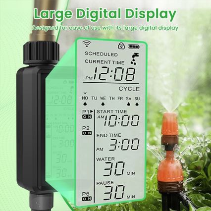 Immax NEO 07556L — клапан для полива, питание от 4×AA, степень защиты IP65, Wi‑Fi (Tuya)