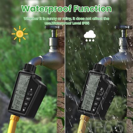 Immax NEO 07556L — клапан для полива, питание от 4×AA, степень защиты IP65, Wi‑Fi (Tuya)