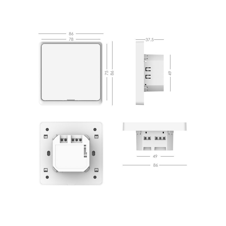 Immax NEO 07569L - Выключатель 1-кнопочный SMART 230V Wi-Fi Tuya