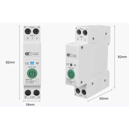 Immax NEO 07574L - Умный выключатель 1-фазный 1-63A Wi-Fi Tuya