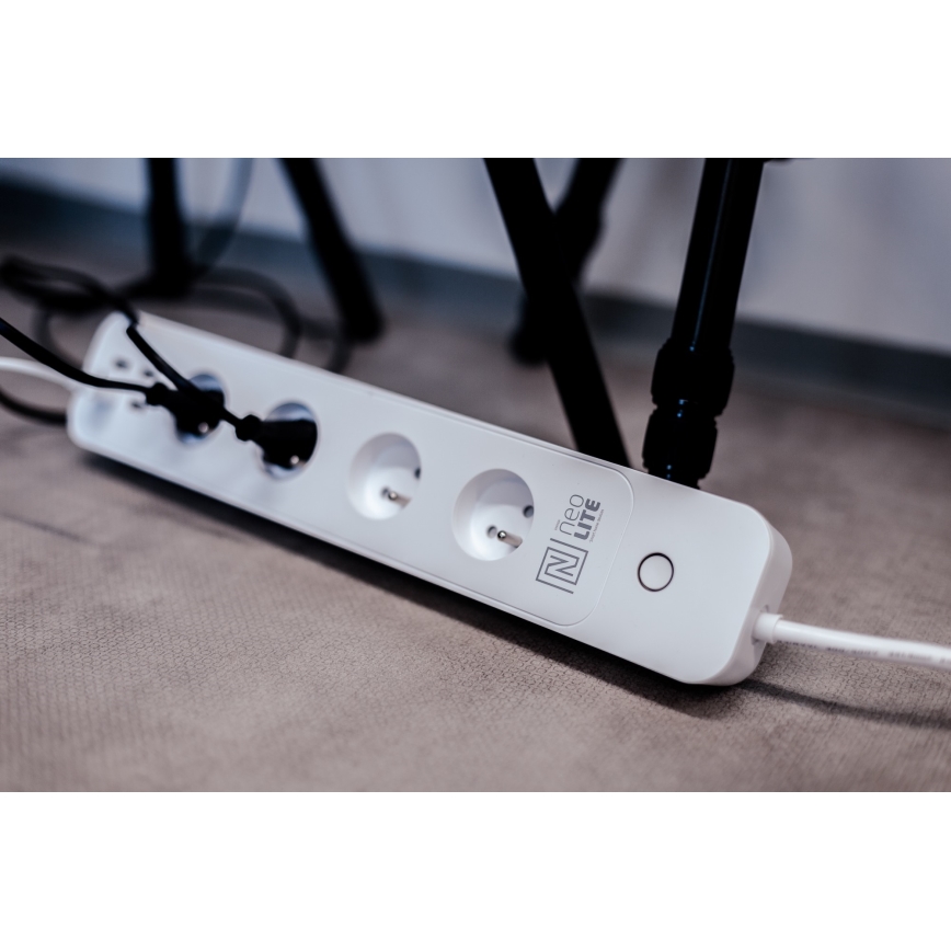Immax NEO 07707L - Подовжувач NEO LITE Smart 4AC + 4USB Wi-Fi Tuya 1,5 м