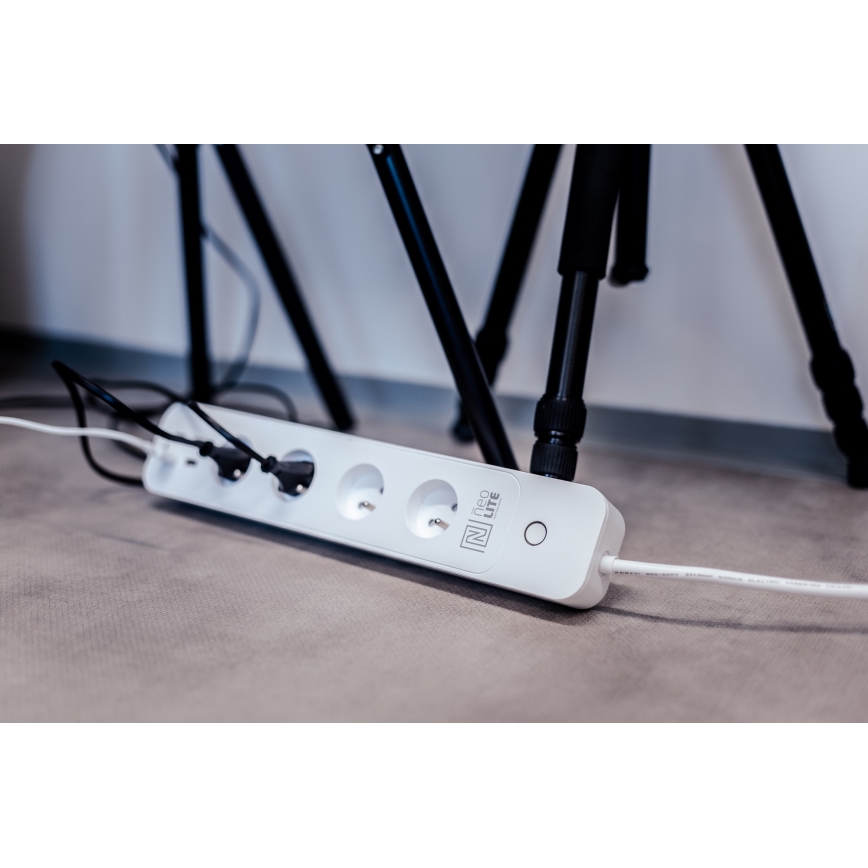 Immax NEO 07707L - Подовжувач NEO LITE Smart 4AC + 4USB Wi-Fi Tuya 1,5 м