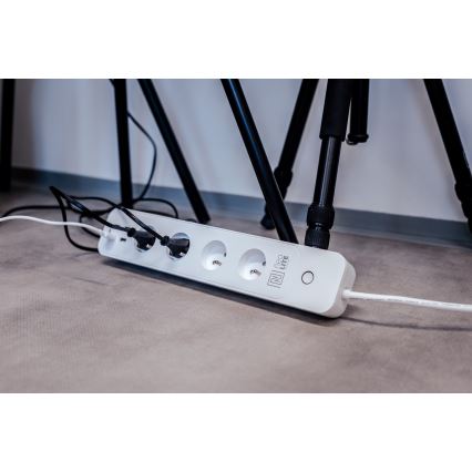 Immax NEO 07707L - Подовжувач NEO LITE Smart 4AC + 4USB Wi-Fi Tuya 1,5 м