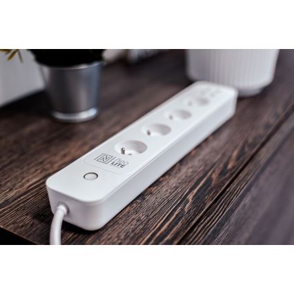 Immax NEO 07707L - Подовжувач NEO LITE Smart 4AC + 4USB Wi-Fi Tuya 1,5 м