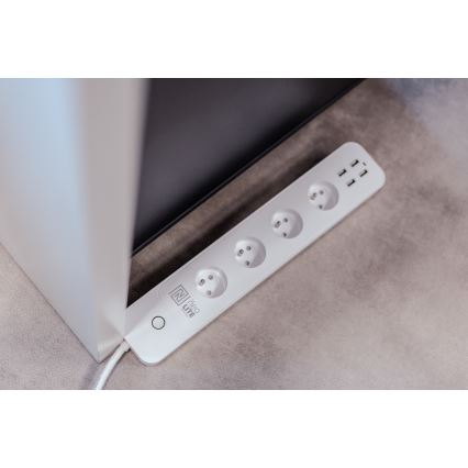 Immax NEO 07707L - Удлинитель NEO LITE Smart 4AC + 4USB Wi-Fi Tuya 1,5 м