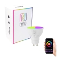 Immax NEO 07724L - Светодиодная RGB+CCT лампочка с регулированием яркости GU10/4,8W/230V 2700K Wi-Fi Tuya