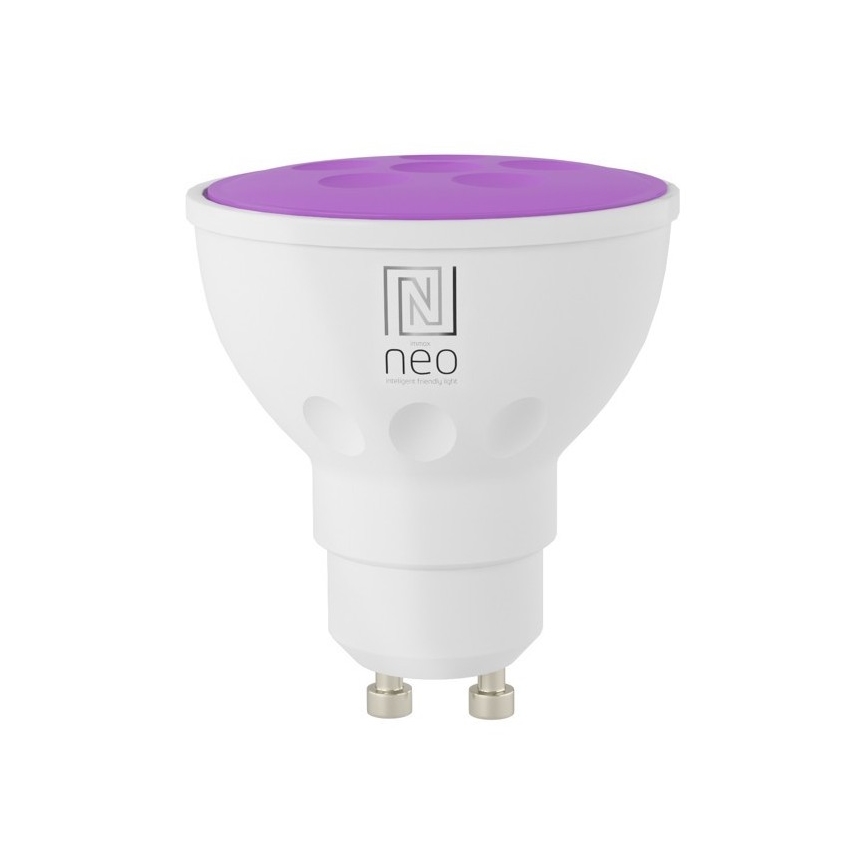 Immax NEO 07724L - Светодиодная RGB+CCT лампочка с регулированием яркости GU10/4,8W/230V 2700K Wi-Fi Tuya