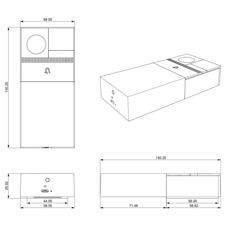 Immax NEO 07728L - Відеодомофон NEO LITE Smart Wi-Fi Tuya IP54