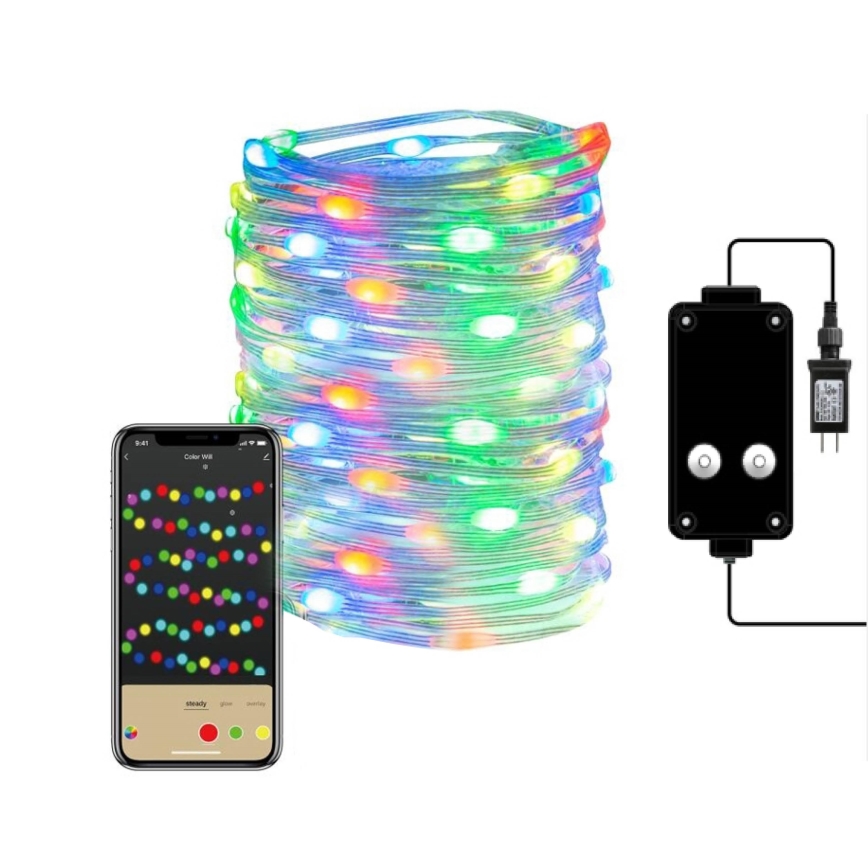 Immax NEO 07736L - Светодиодная уличная RGB-лента с регулированием яркости NEO LITE LED/8,4W/230V 16 м IP44 Wi-Fi Tuya