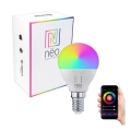 Immax NEO 07745L - диммируемая LED-лампа RGB+CCT E14/6 Вт/230 В 2700-6500K Wi-Fi Tuya