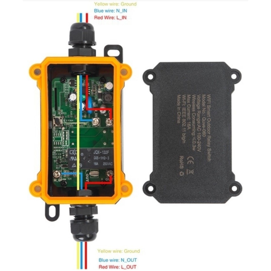 IмMAx NEO 07746L - Розумний вуличний вимикач NEO LITE 3680W/230V/16A IP68 Wi-Fi Tuya