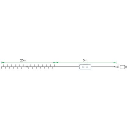 Immax NEO 07749L - LED Вулична гірлянда з регулюванням яскравості NEO LITE 200xLED/8 функцій 23м 2700-6500K IP44 Wi-Fi Tuya