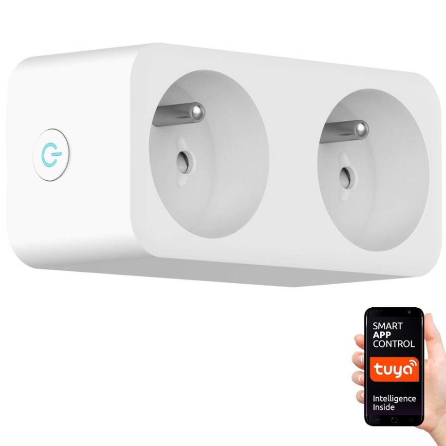 Immax NEO 07751L - Розумна розетка-розгалужувач NEO LITE 2x16A/230V Wi-Fi Tuya