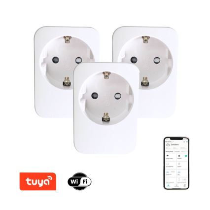 Immax NEO 07761C - НАБІР 3x Розумна розетка NEO LITE 3680W/230V/16A Wi-Fi Tuya