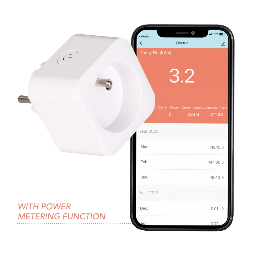 Immax NEO 07762L - Розумна розетка NEO LITE 3680W/230V/16A Wi-Fi Tuya