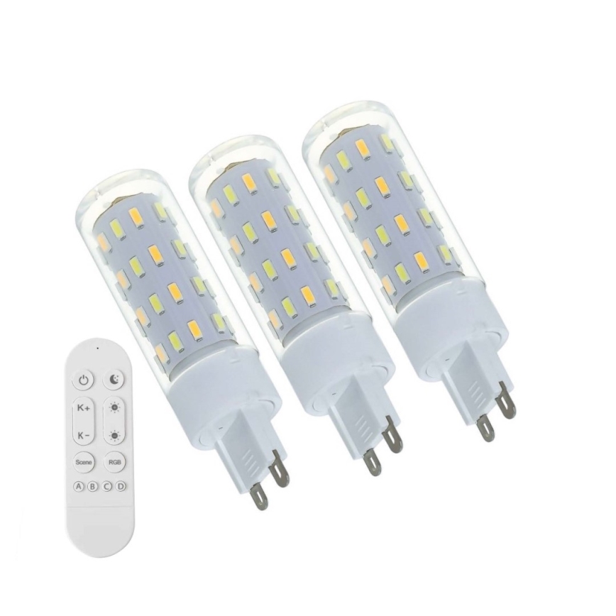 Immax NEO 07763CDO - Комплект 3x LED CCT, димовані лампи G9/4W/230V, Wi-Fi Tuya + пульт дистанційного керування