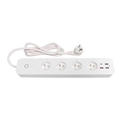Immax NEO 07771L- Подовжувач NEO LITE Smart 4AC+3xUSB+1xUSB C Wi-Fi Tuya