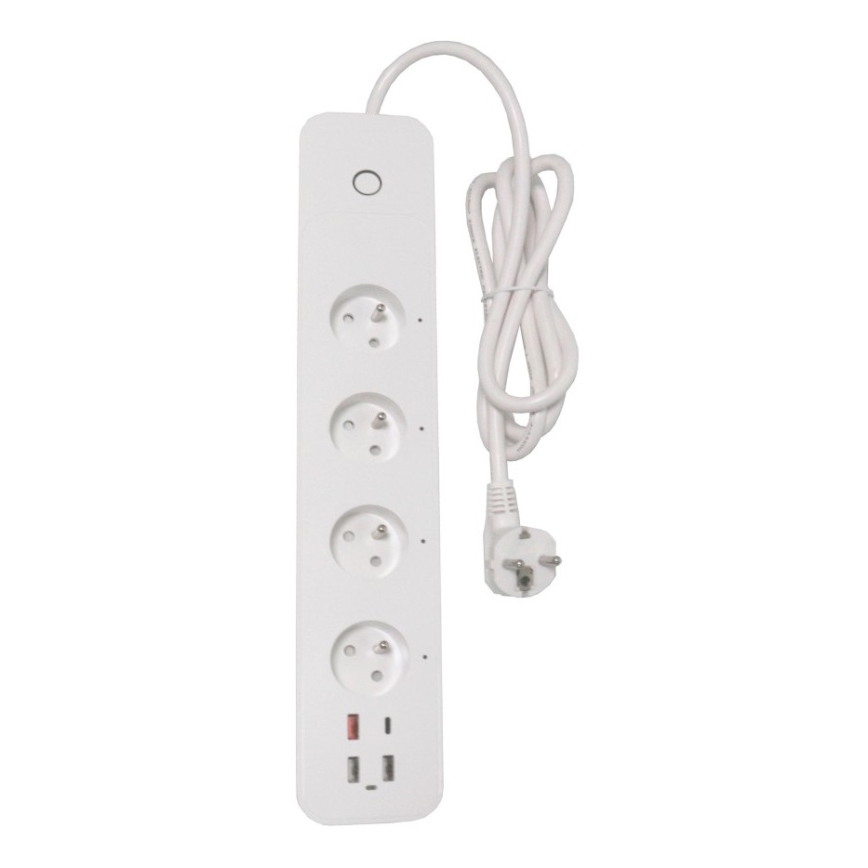 Immax NEO 07771L- Подовжувач NEO LITE Smart 4AC+3xUSB+1xUSB C Wi-Fi Tuya
