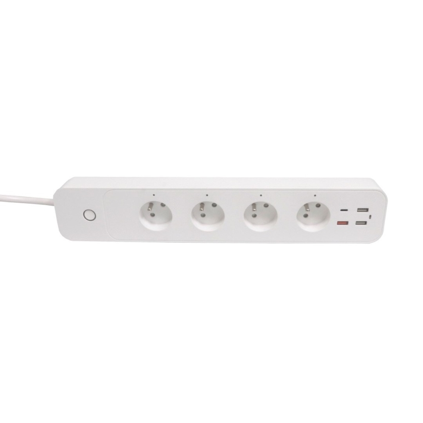 Immax NEO 07771L - Удлинитель NEO LITE Smart 4AC+3xUSB+1xUSB C Wi-Fi Tuya