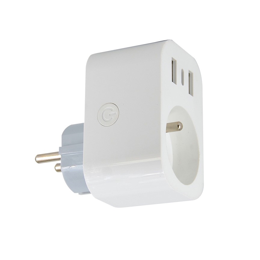 Immax NEO 07772L - Розумна розетка-розгалужувач 16A/230V + 2xUSB+1xUSB C Wi-Fi Tuya