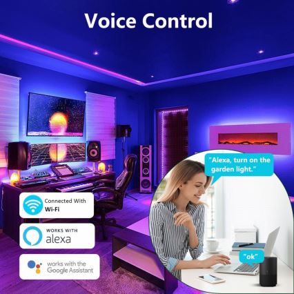 Immax NEO 07776L - Світлодіодний RGB торшер з регулюванням яскравості AMBIENTE LED/12W/230V Wi-Fi Tuya + пульт дистанційного керування