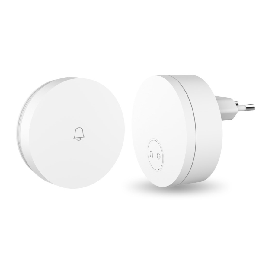 Immax NEO 07779L - Беспроводной дверной звонок в розетку - внутренний блок 230V Wi-Fi Tuya белый