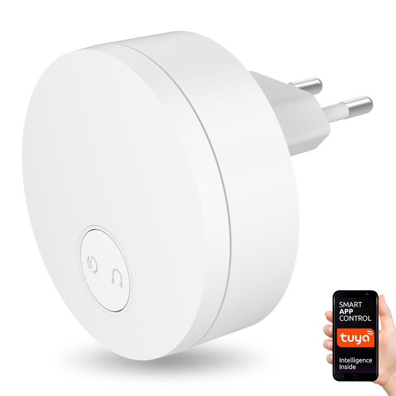 Immax NEO 07779L - Беспроводной дверной звонок в розетку - внутренний блок 230V Wi-Fi Tuya белый