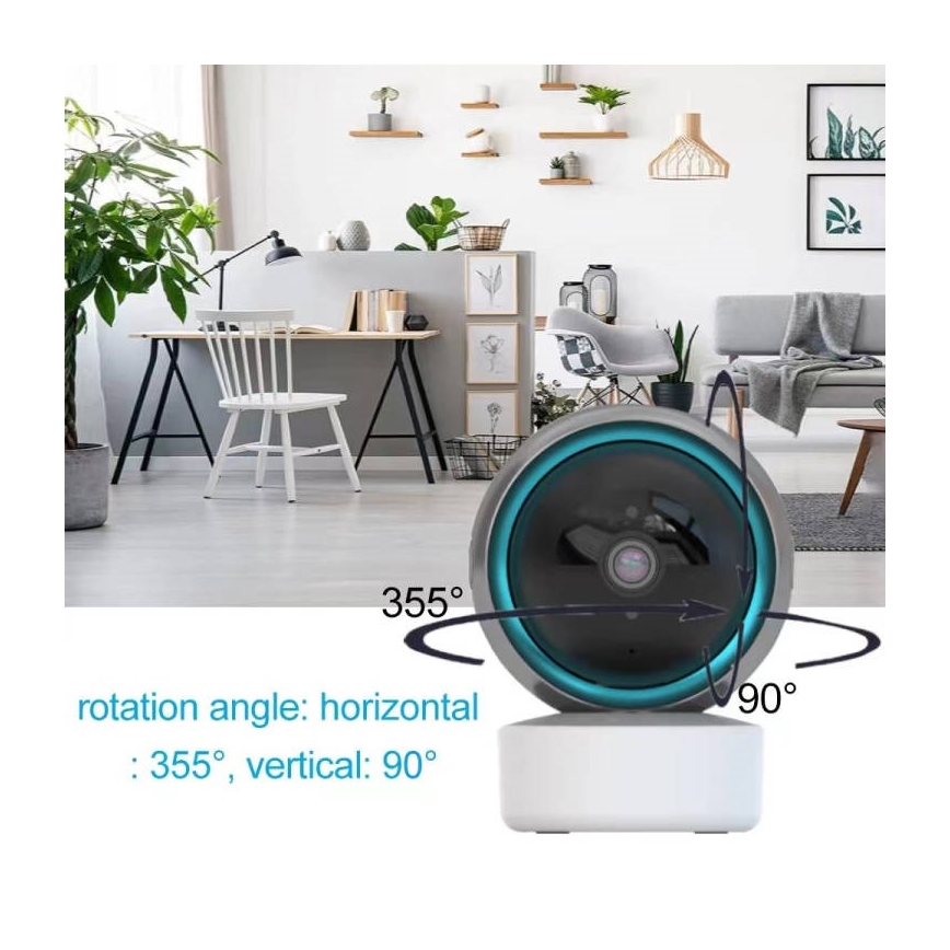 Immax NEO 07781L - Умная внутренняя камера с датчиком EYE NEO LITE 355° P/T 5MP Wi-Fi Tuya