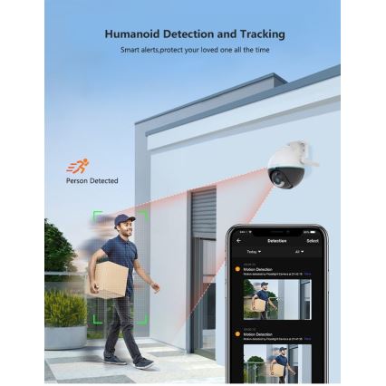 Immax NEO 07782L - Розумна вулична камера з датчиком BALL 355° P/T 4MP IP65 Wi-Fi Tuya