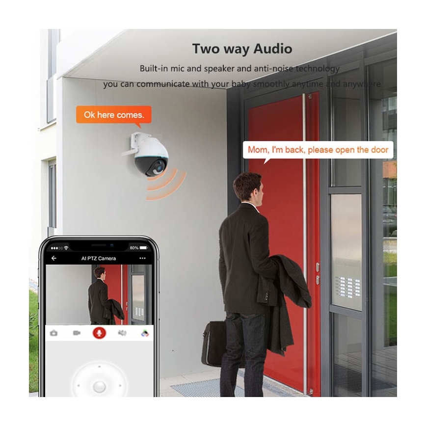 Immax NEO 07782L - Розумна вулична камера з датчиком BALL 355° P/T 4MP IP65 Wi-Fi Tuya