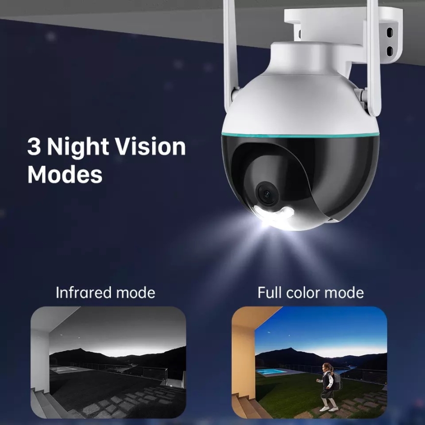 Immax NEO 07782L - Умная уличная камера с датчиком BALL 355° P/T 4MP IP65 Wi-Fi Tuya