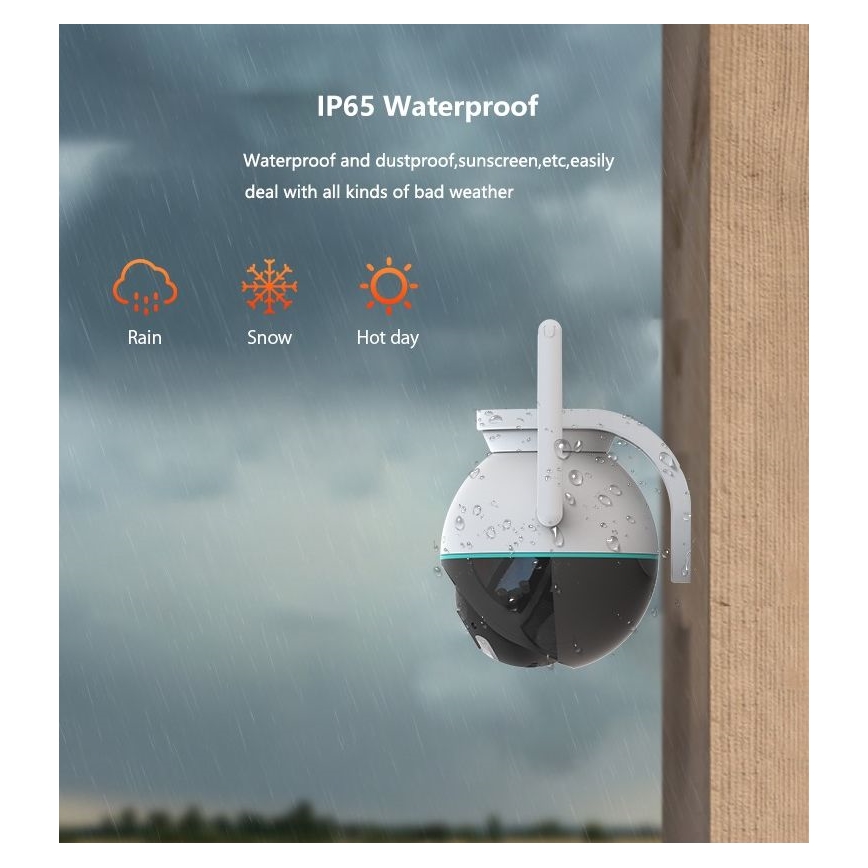 Immax NEO 07782L - Умная уличная камера с датчиком BALL 355° P/T 4MP IP65 Wi-Fi Tuya