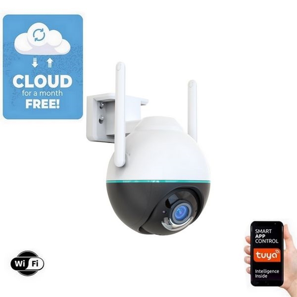 Immax NEO 07782L - Умная уличная камера с датчиком BALL 355° P/T 4MP IP65 Wi-Fi Tuya