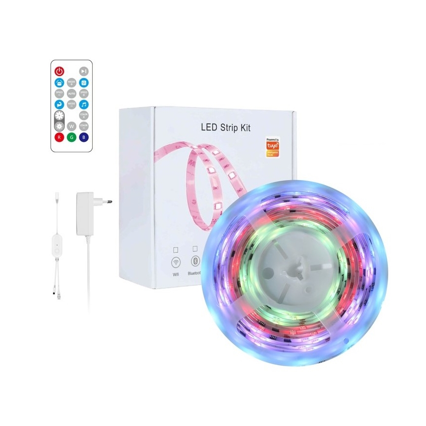 Immax NEO 07791L - LED RGB Стрічка з регулюванням яскравості NEO LITE LED/18W/230V 5м IP65 MUSIC Wi-FI Tuya + пульт дистанційного керування