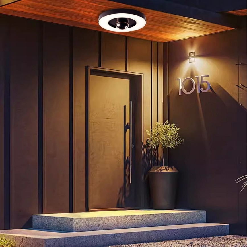 Immax NEO 07792L - LED Розумна вулична камера зі світлом RING 22W/230V IP44 Wi-Fi Tuya